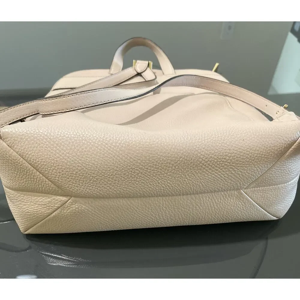 Michael Kors Rhea Pink Soft Pebbled Leather Backpack